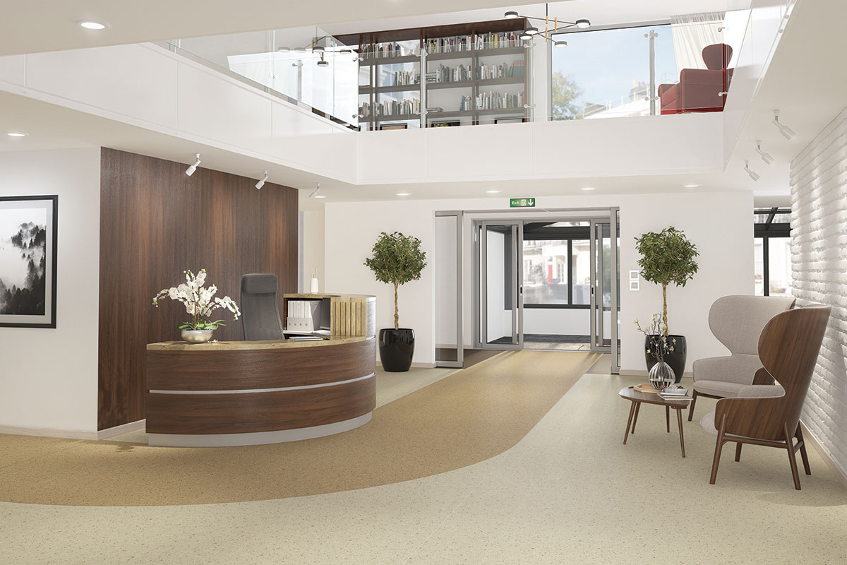 Altro's first Get the look room set, a care home reception area.