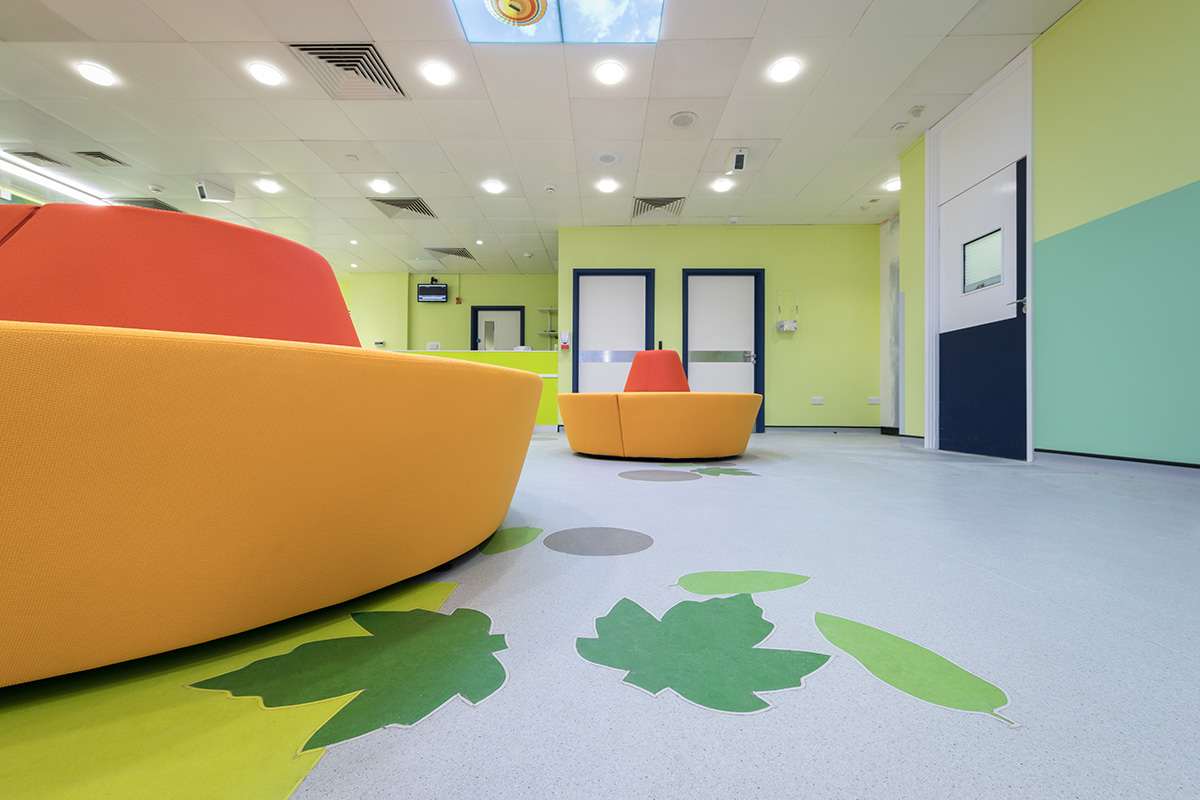 Altro Whiterock Satins installed in a UK hospital