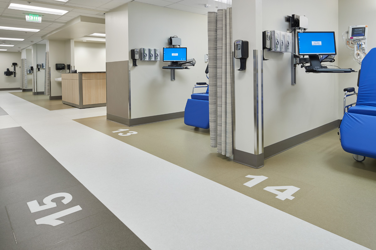 Numbered patient room floors