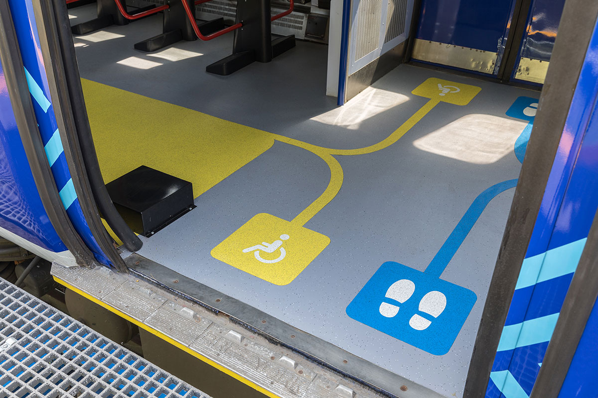 Altro Transflor Tungsten in a pre-cut kit with logos on the 2019 Porterbrook Innovation Hub