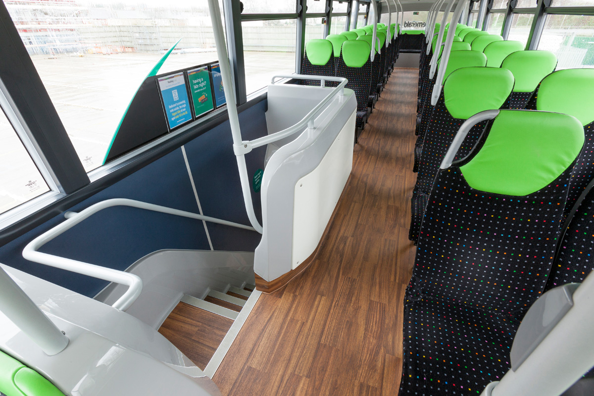 Altro Transflor Wood installed on a Reading Buses vehicle